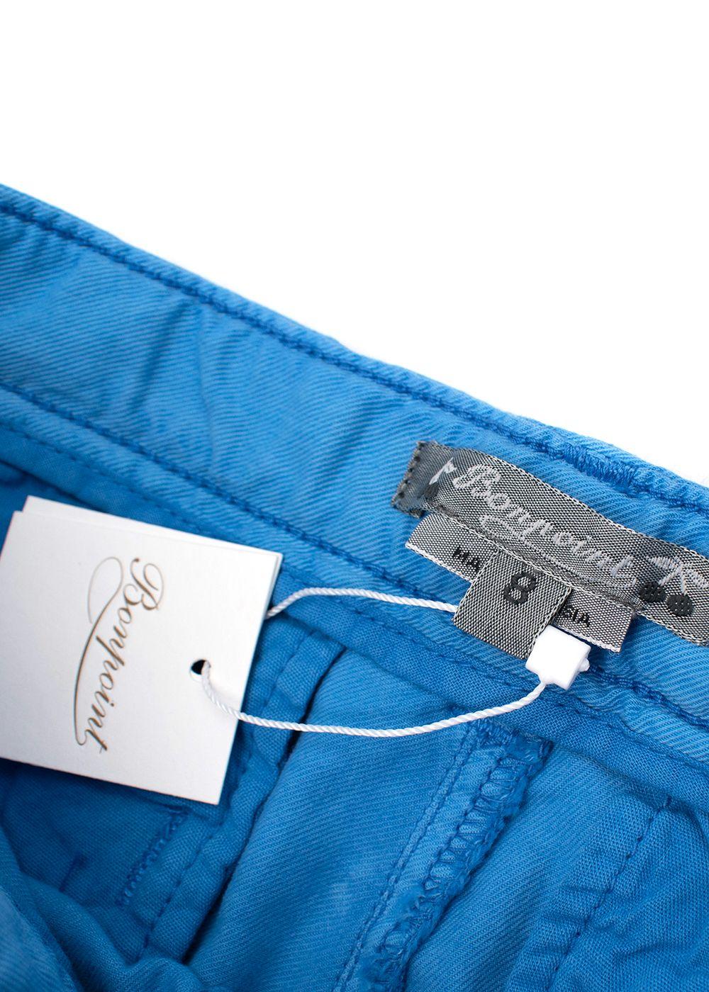 Blue Chambray Turn-Up Shorts