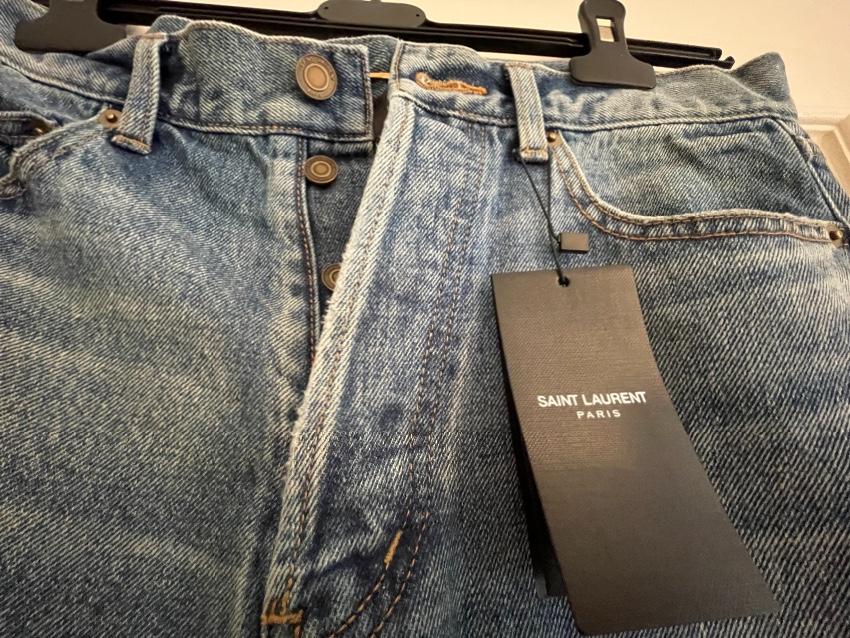 Saint Laurent Slim Fit Distressed D13 Jeans
