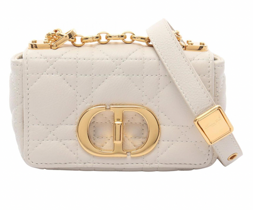 Dior 2010 30 Montaigne Cream Shoulder bag with Gold Hardware