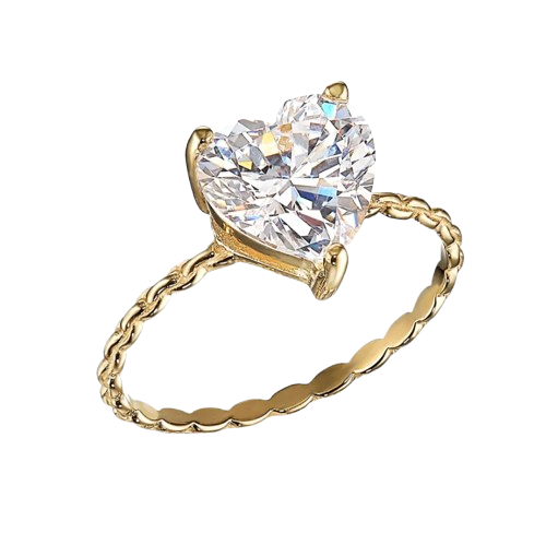 Anabela Chan Mini Lab Diamond Heart Ring