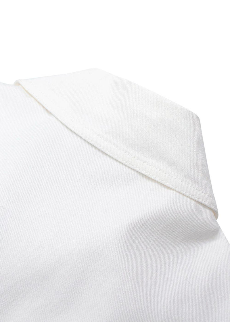 Dior White Denim Zip Shirt and Jorts Set