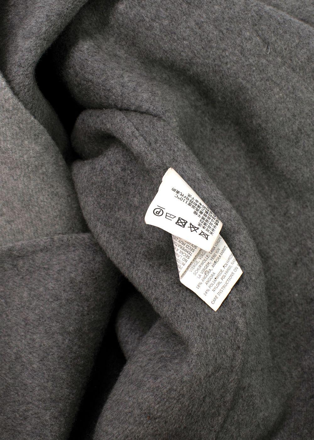 MaxMara Studio Grey Short Sleeve Wool Peacoat