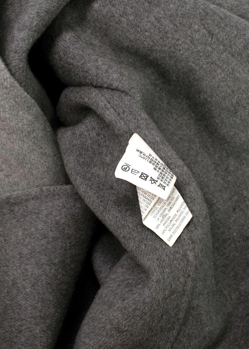 MaxMara Studio Grey Short Sleeve Wool Peacoat