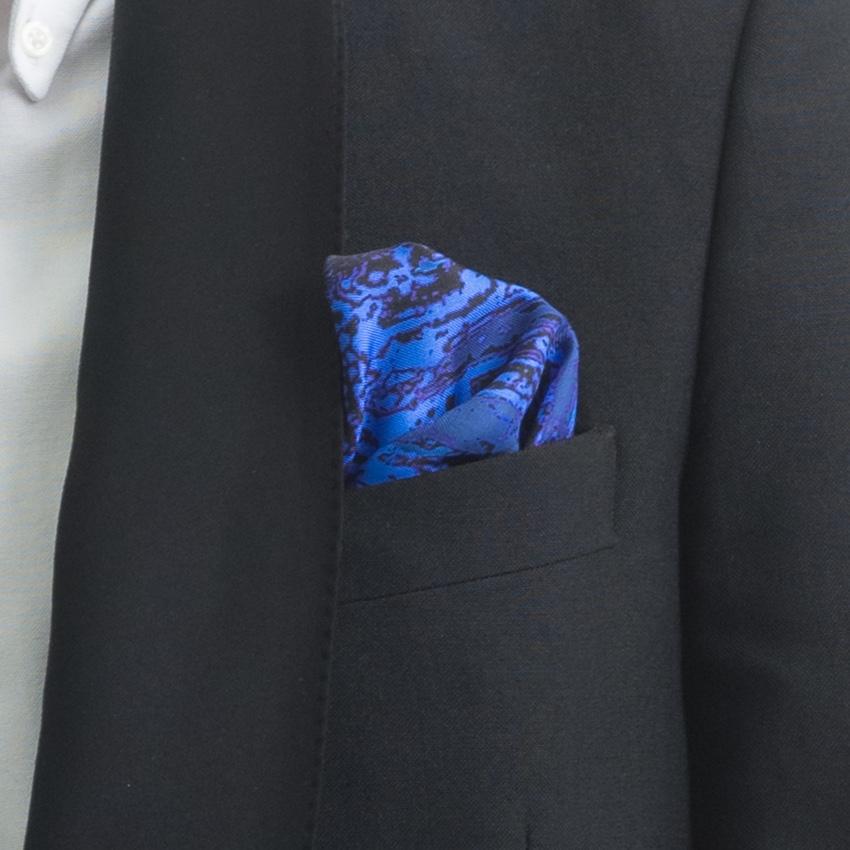Rosemary Goodenough Mad Red Flowers V Silk Pocket Square