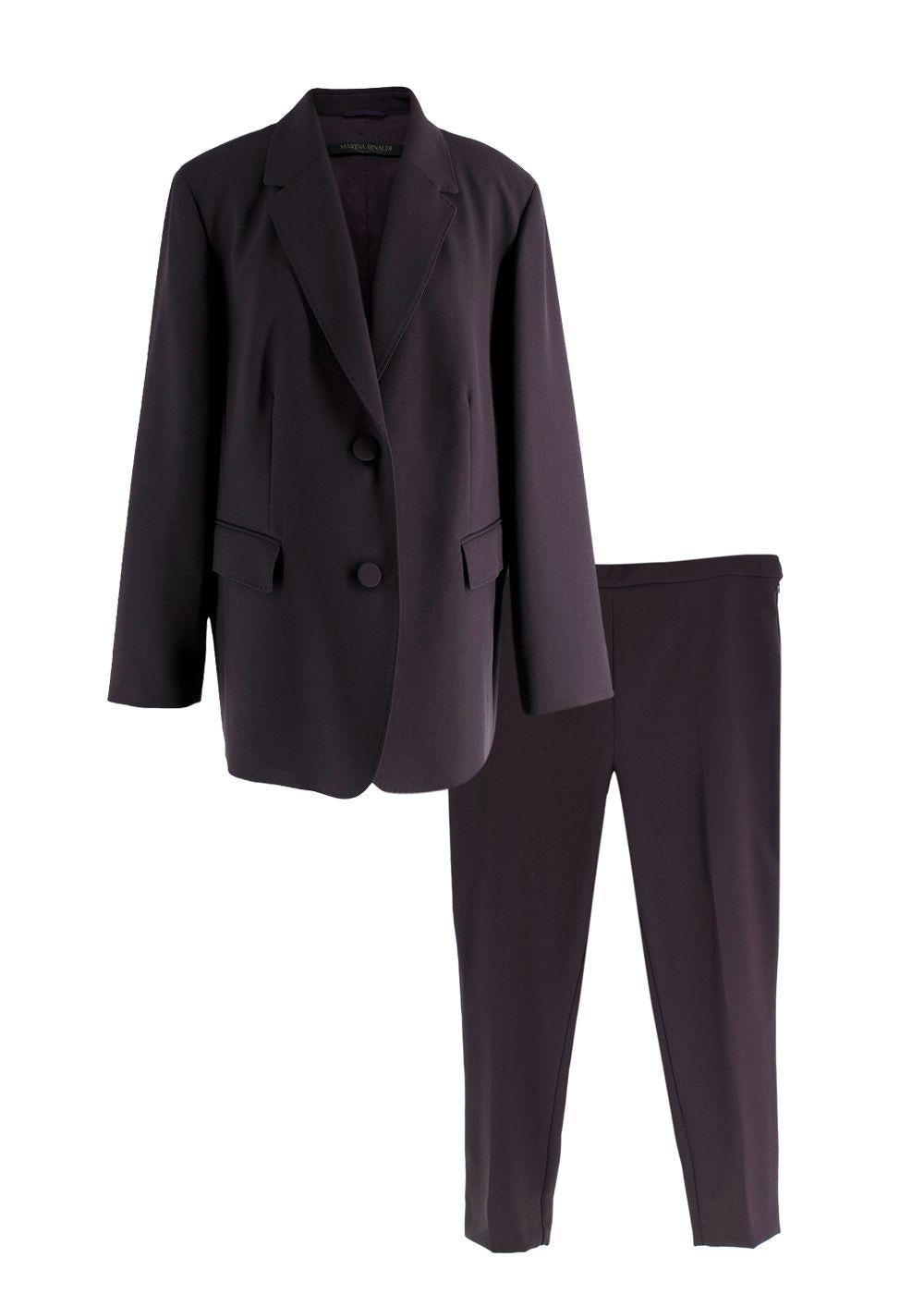 Marina Rinaldi Aubergine Single Breasted Blazer and Trouser Suit