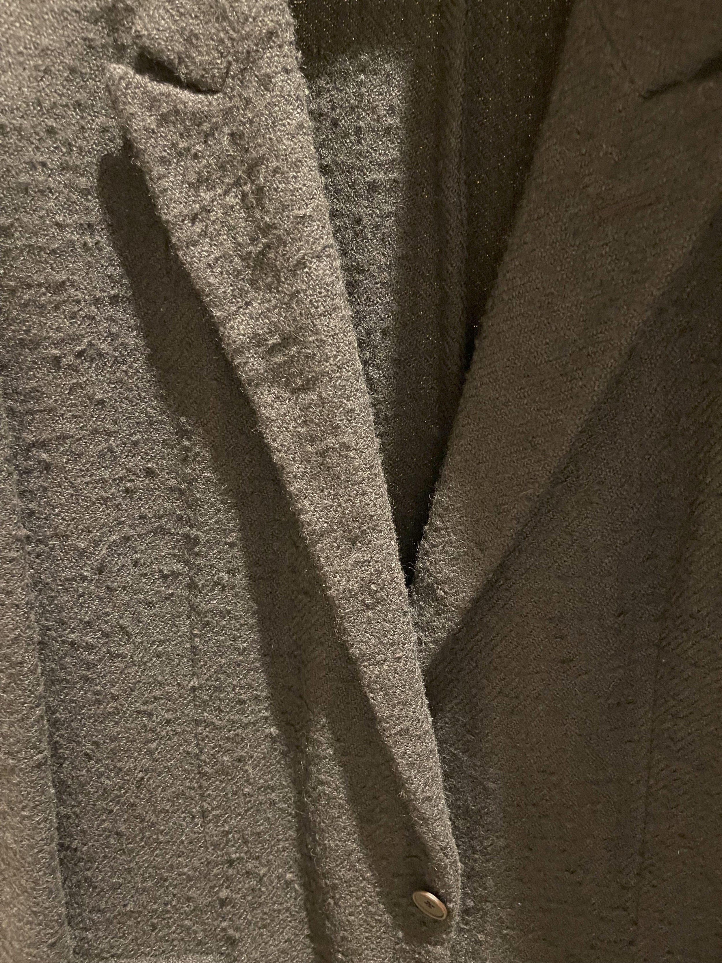 Brown Textured Hemp Blend Single Breasted Blazer