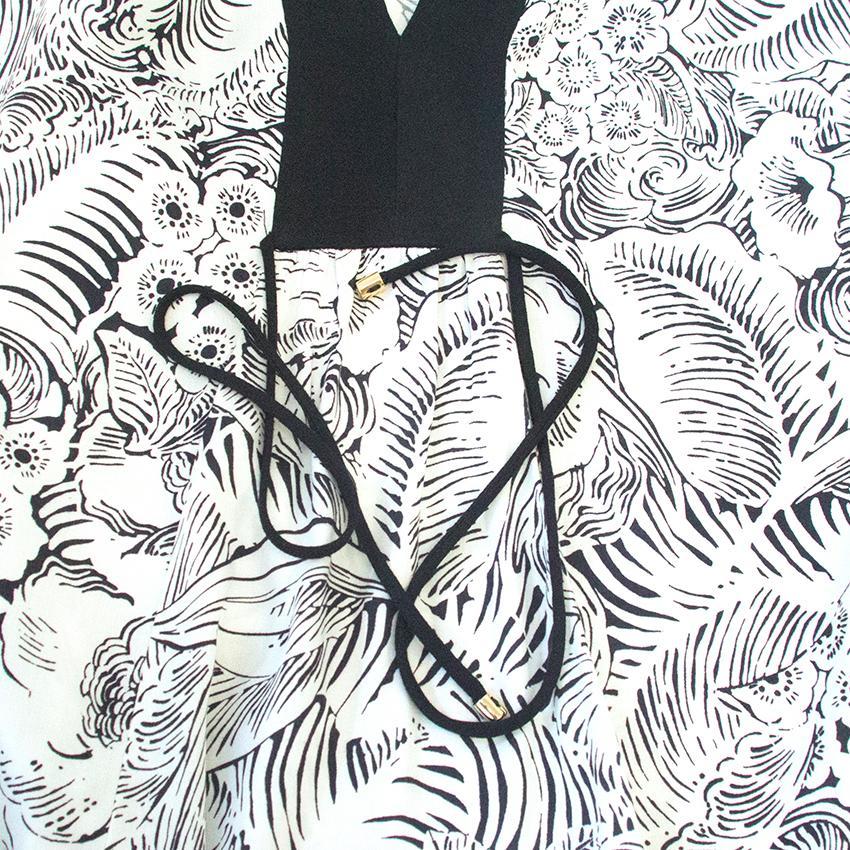 Animale black and white pattern top