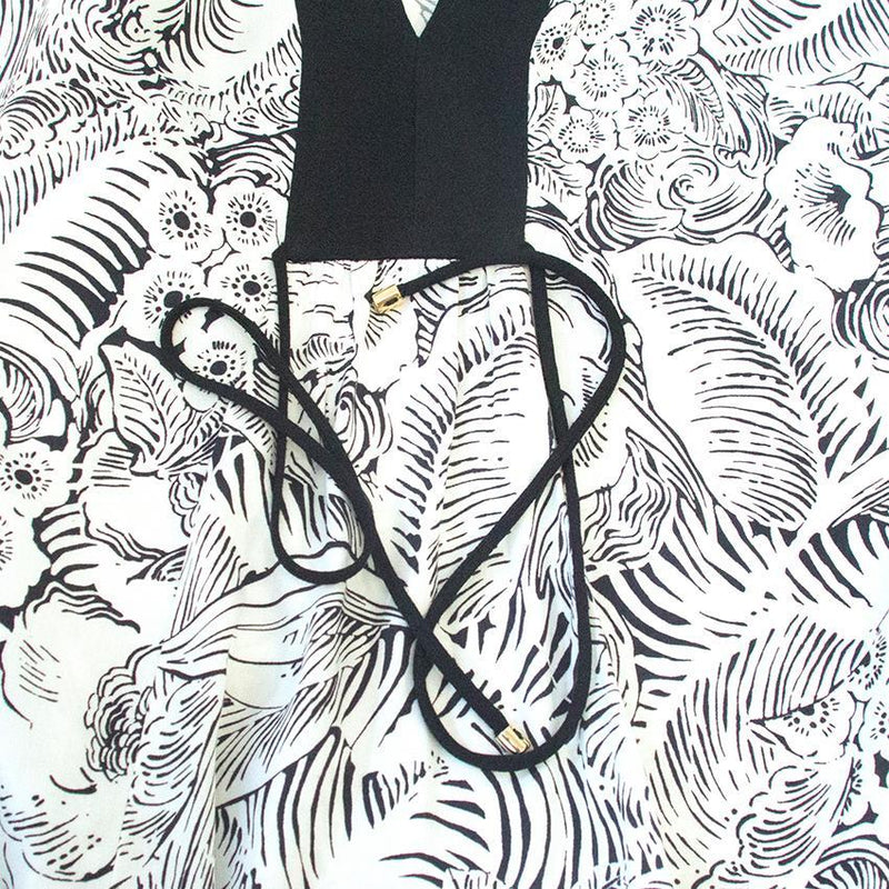 Animale black and white pattern top