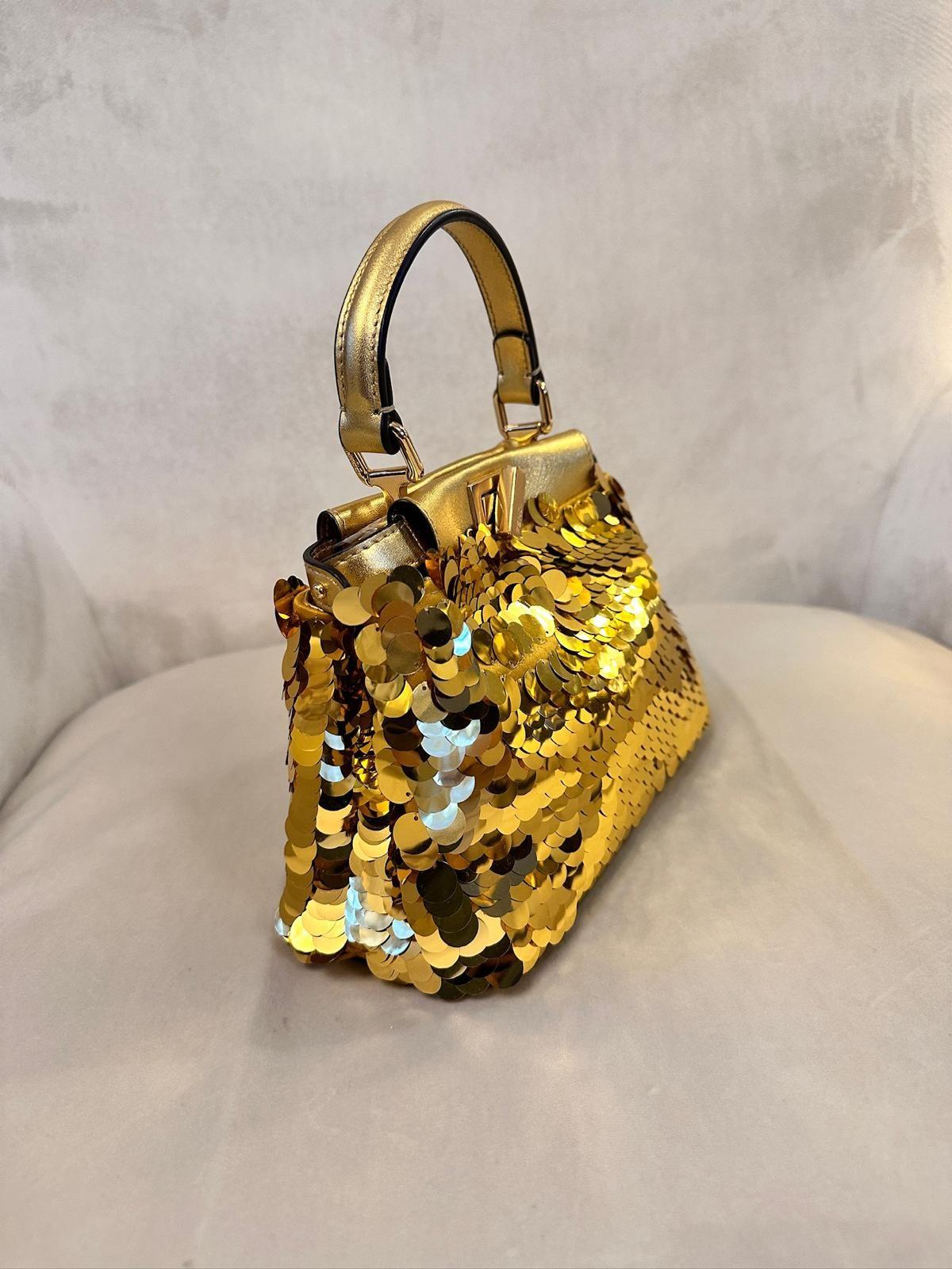 Fendi Gold Sequin Peekaboo