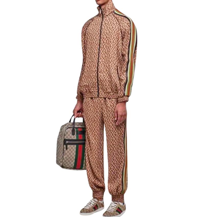 Gucci Diamond Monogram Web Stripe Sleeve Track Top