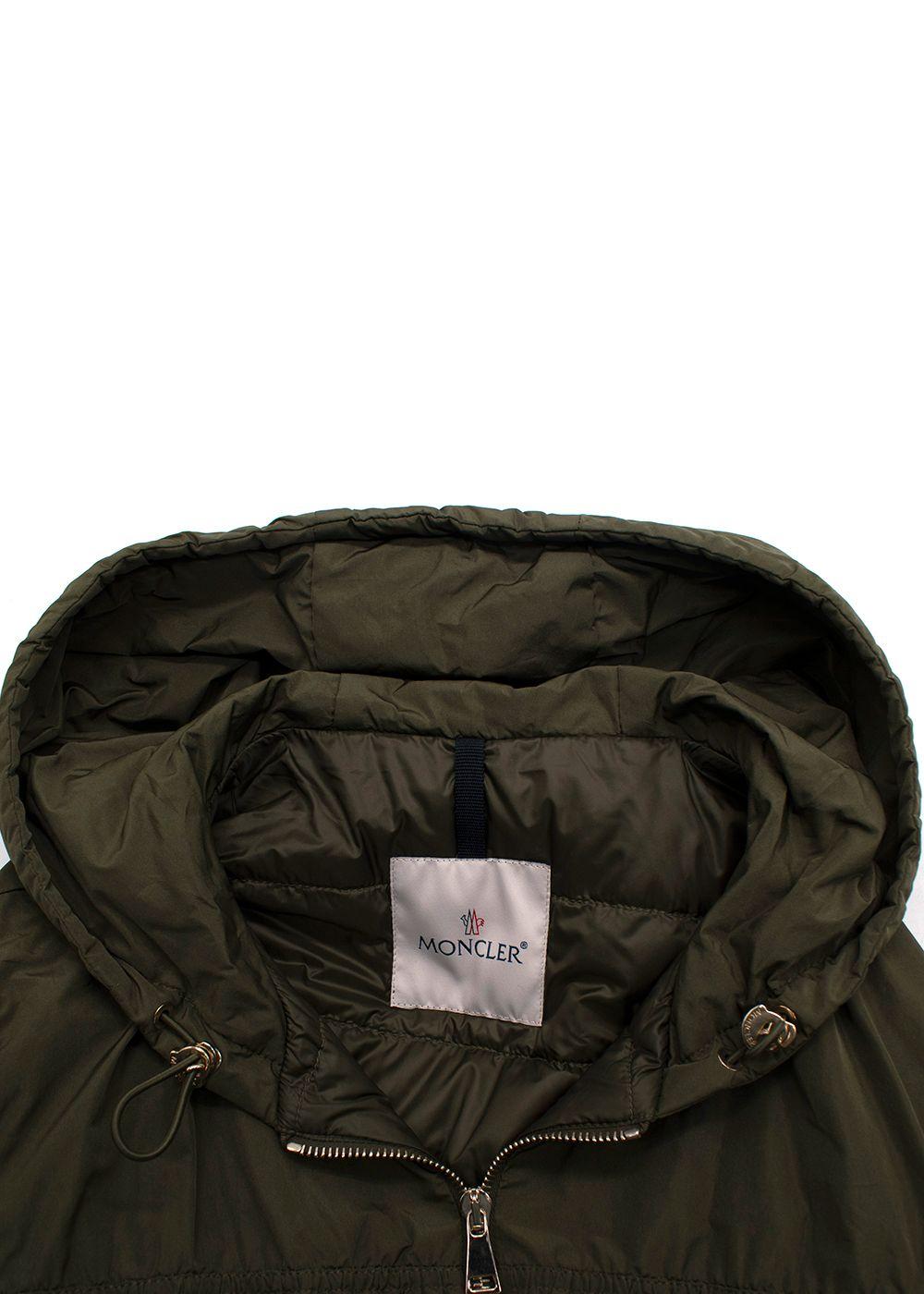Moncler Green Ruched Luxembourg Parka