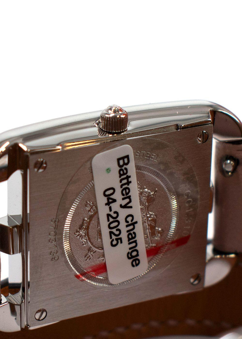 Hermes Glycine Anchor Chain Small Model Cape Cod Watch with Double Tour Strap