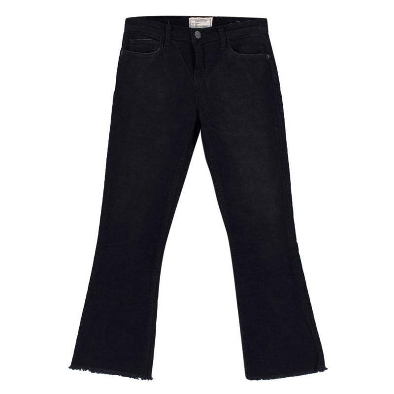 Current/Elliott 'The Kick Jean' Black Corduroy Trousers