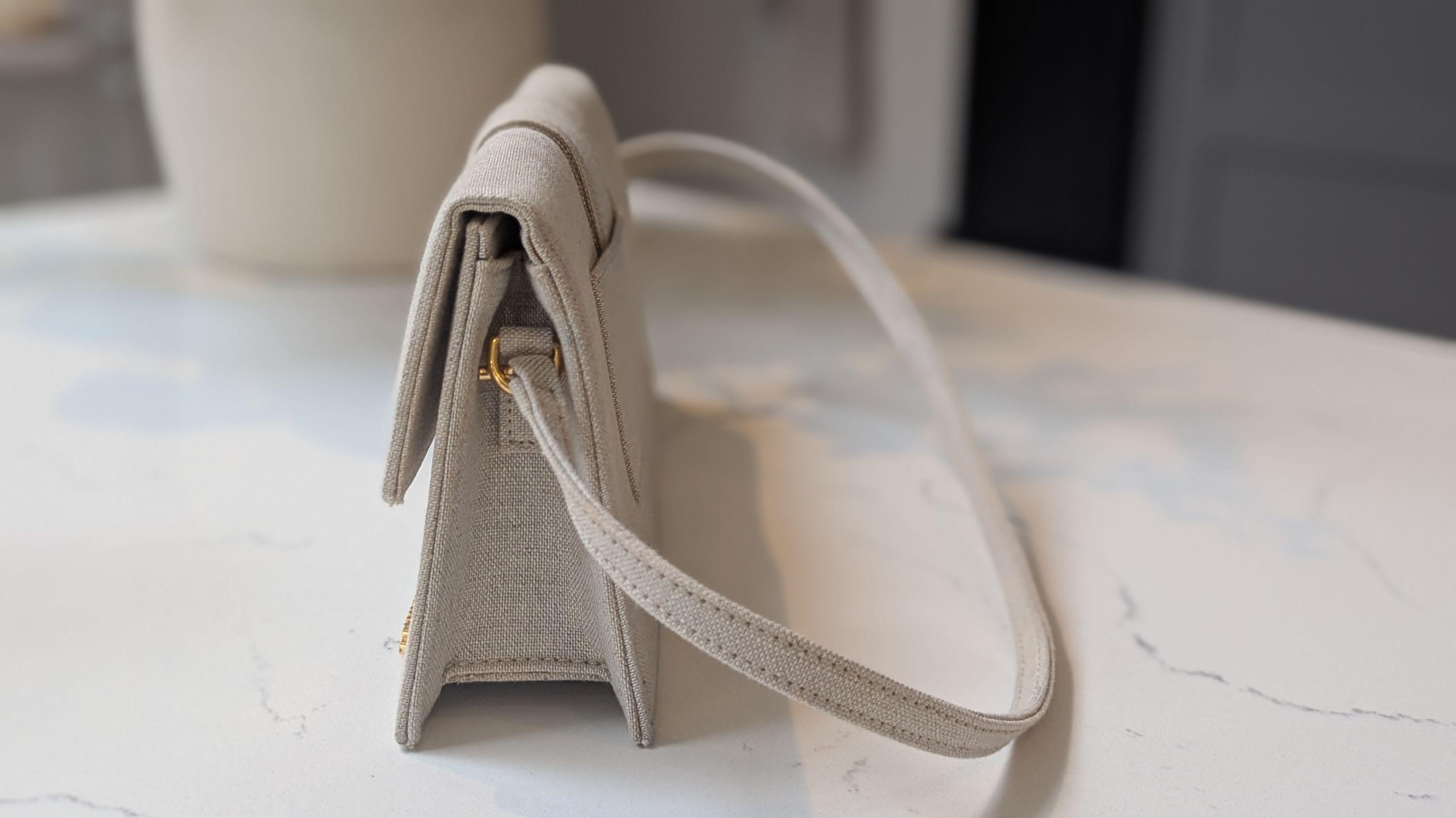Beige Le Bambino Long Shoulder Bag