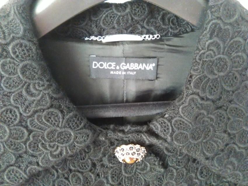 Dolce & Gabbana Wool Lace Longline Coat