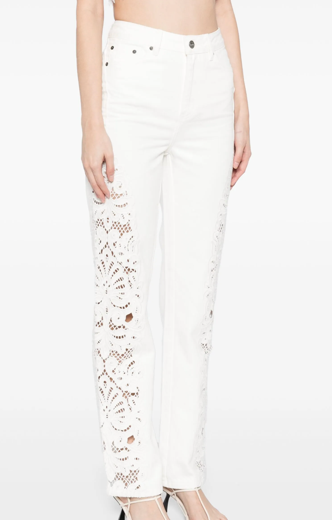 Self-Portrait Embroidered Jeans