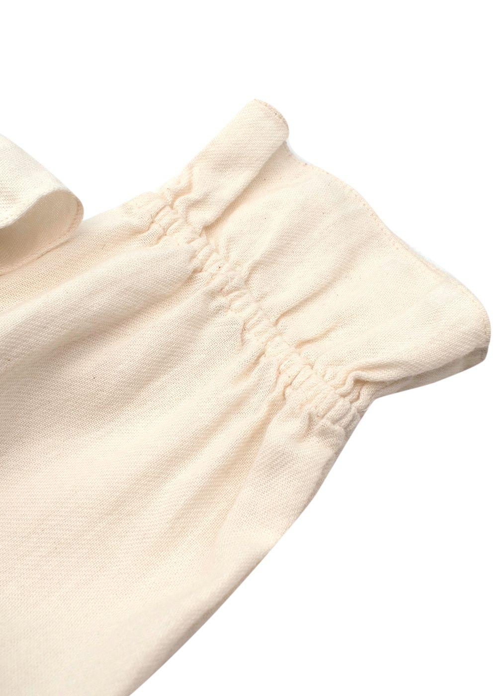 Bonpoint Kids 10Y Cream Embroidered Blouse