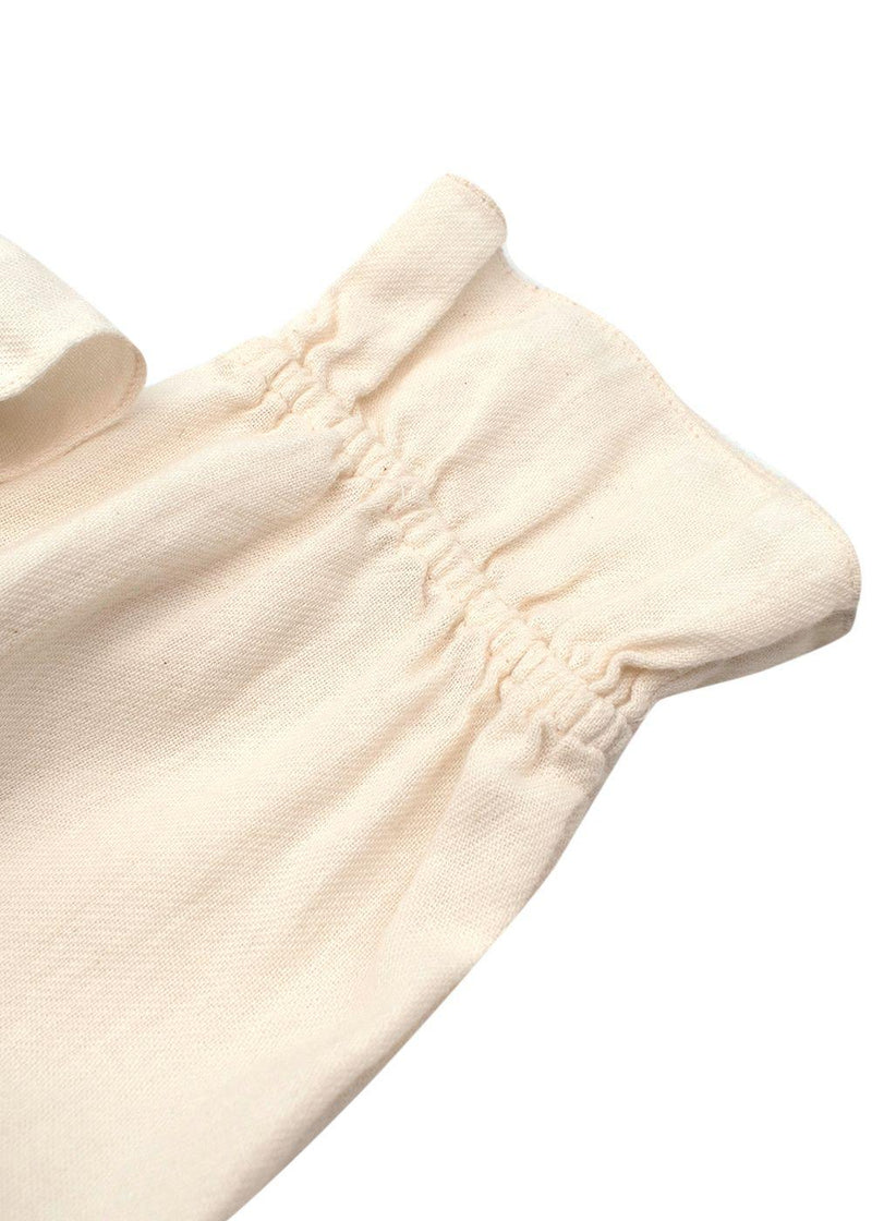 Bonpoint Kids 10Y Cream Embroidered Blouse
