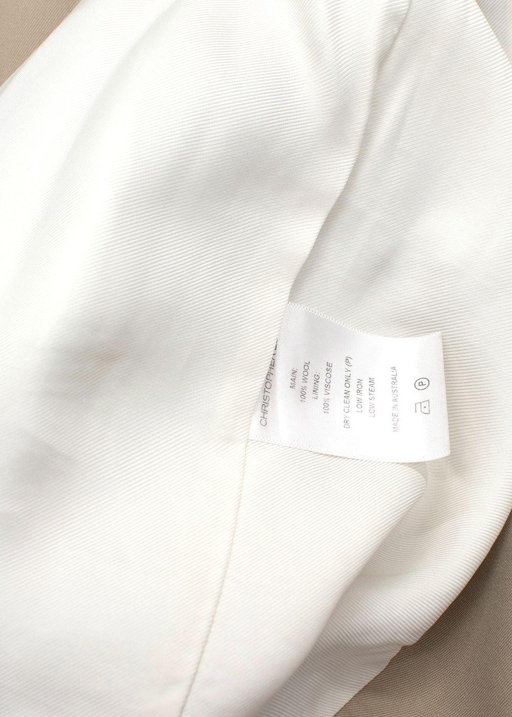 Christopher Esber Neutral Single Breasted Wool Blazer
