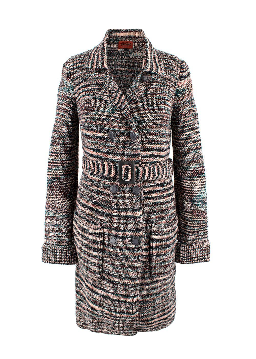 Missoni Multicoloured  Longline Belted Wool Cardigan