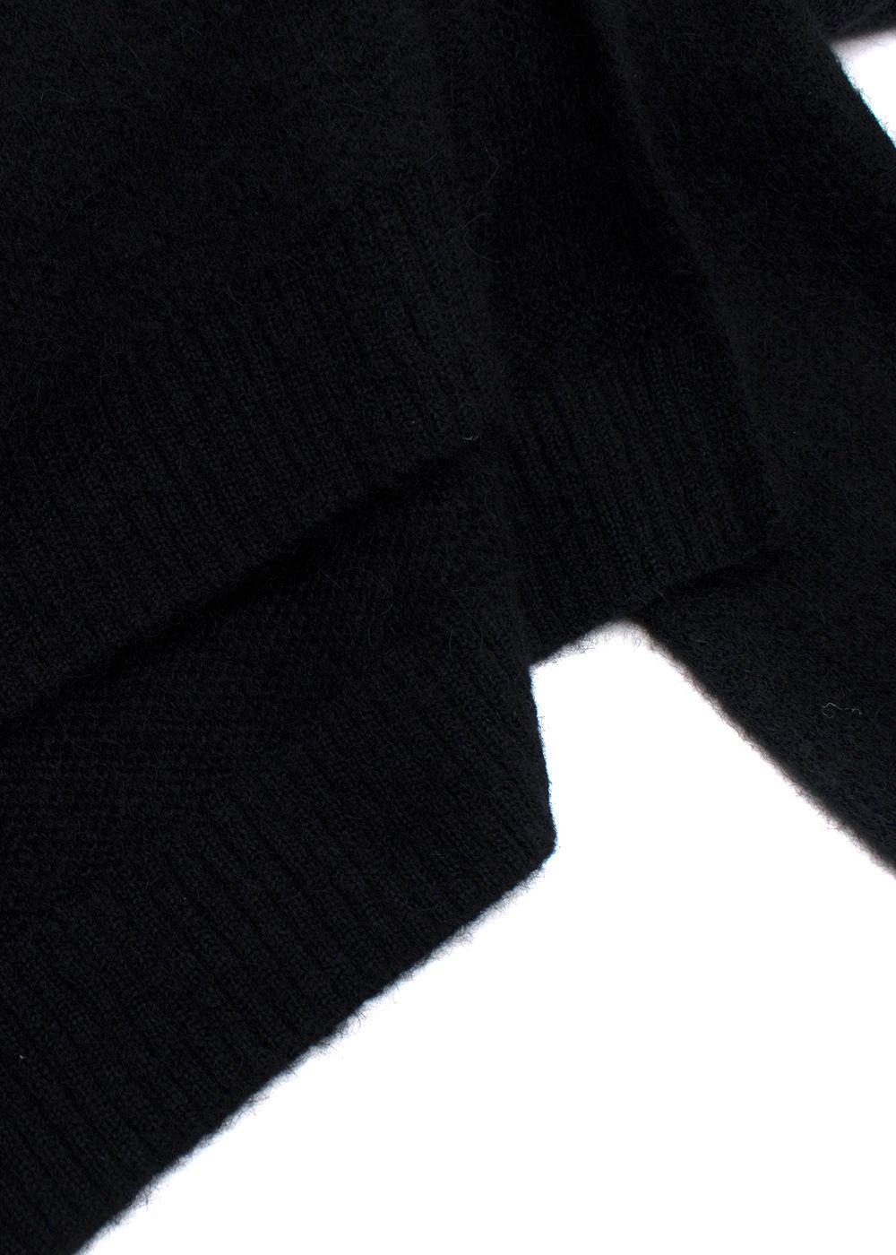 Fendi X Fila Black And Yellow Funnel Neck Knit Jumper