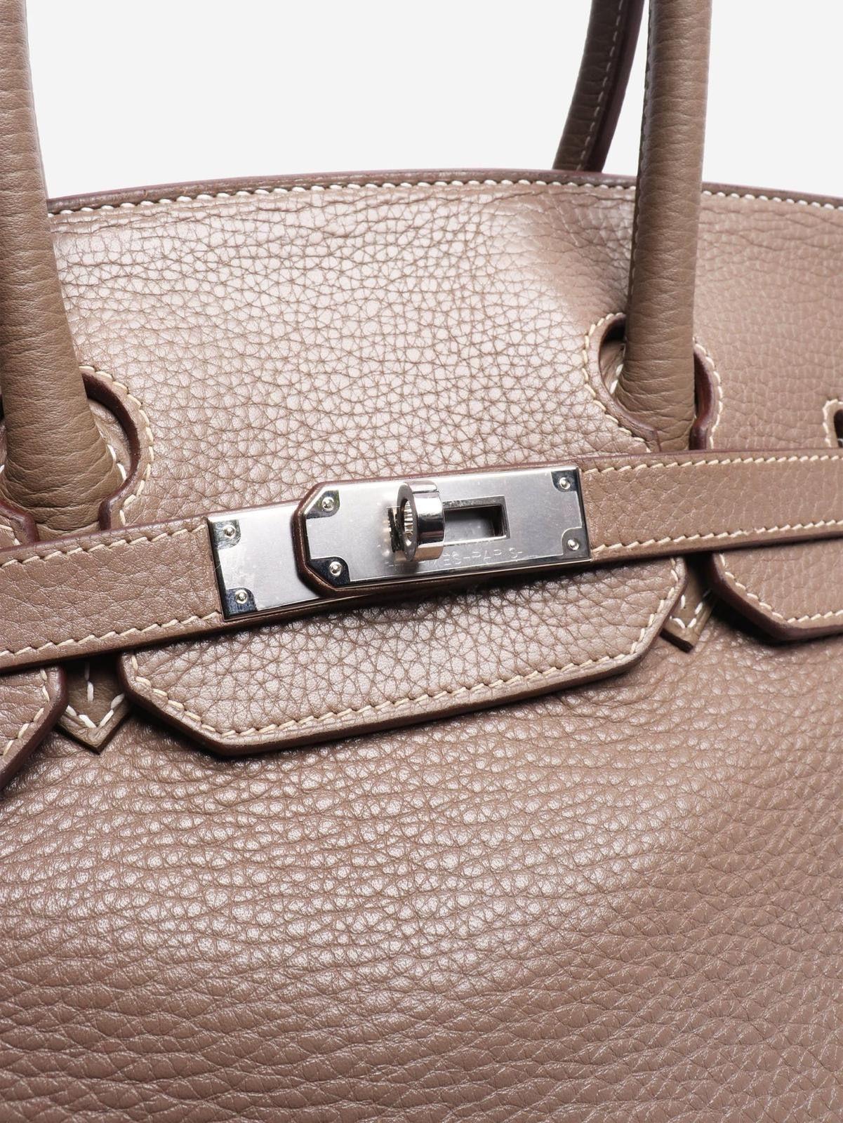 Hermes Etoupe Clemence 2008 Birkin 35