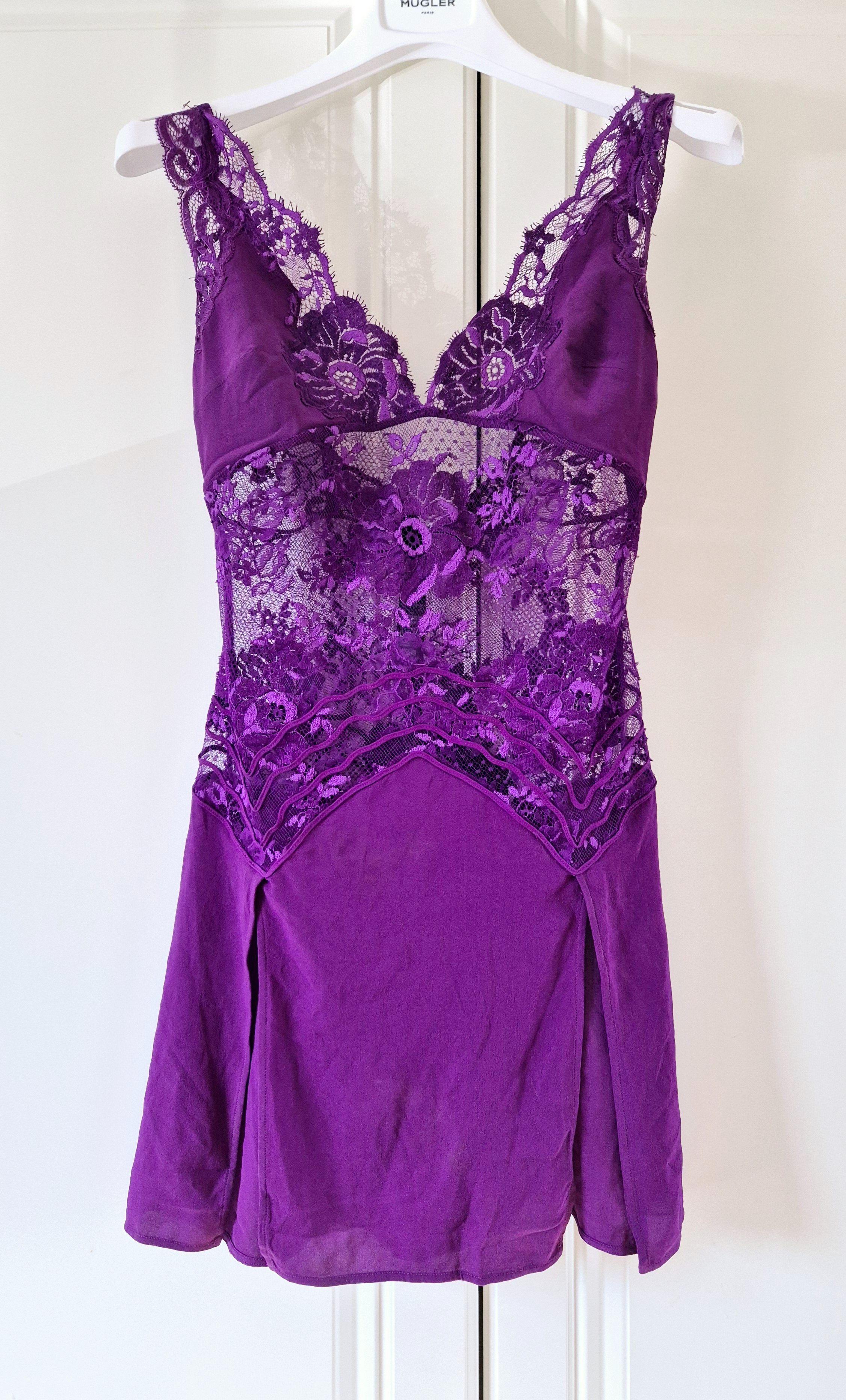 La Perla Purple Desert Rose Silk Cami