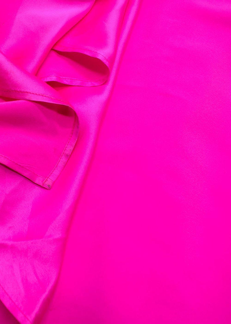 Bernadette Pink Judy Sleeveless Silk-satin Dress with Cape Design