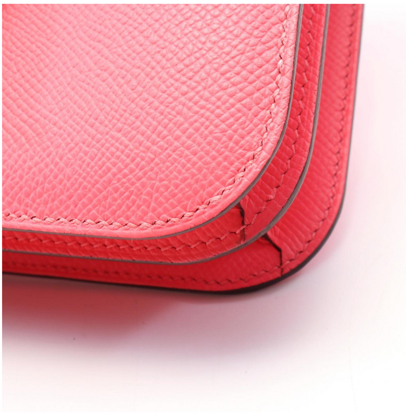 Hermès Pink Epsom Leather Constance 18