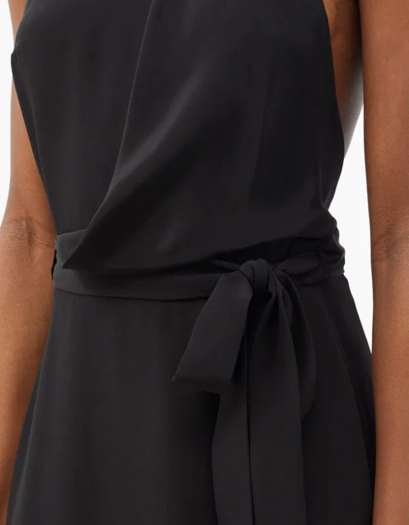 Raey Black Backless Wrap Dress