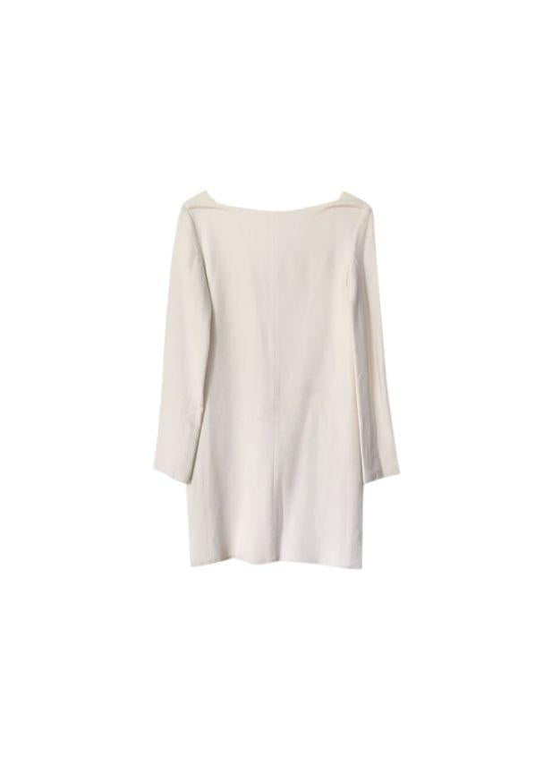 Cream crepe shift dress