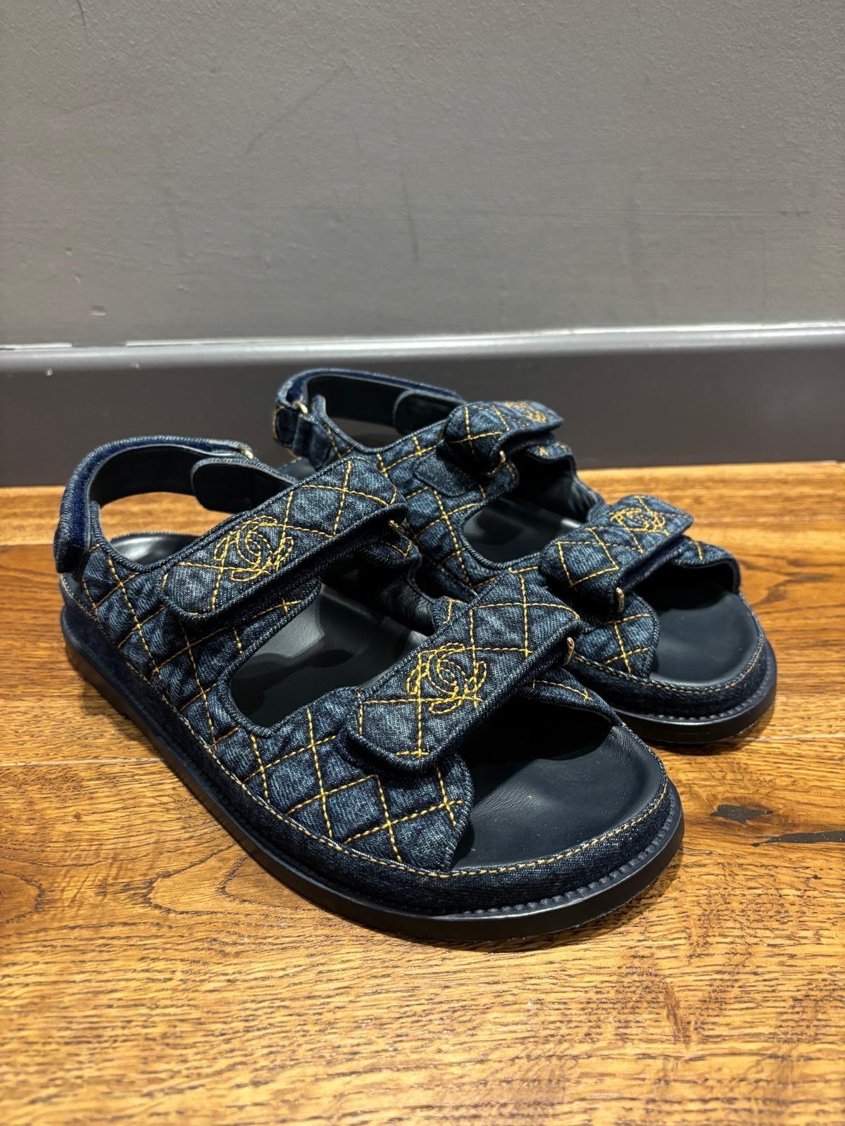 Chanel Denim Dad Sandals