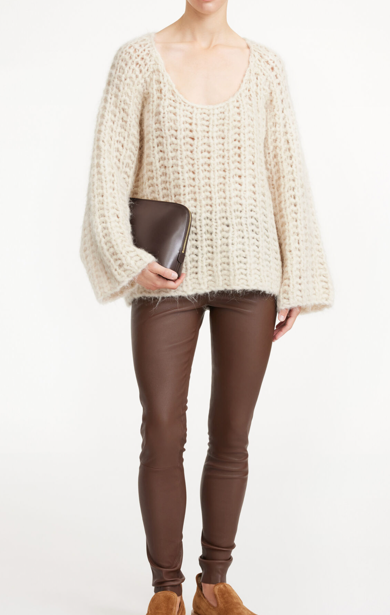 By Malene Birger Brown Leather Elenasoo Leggings