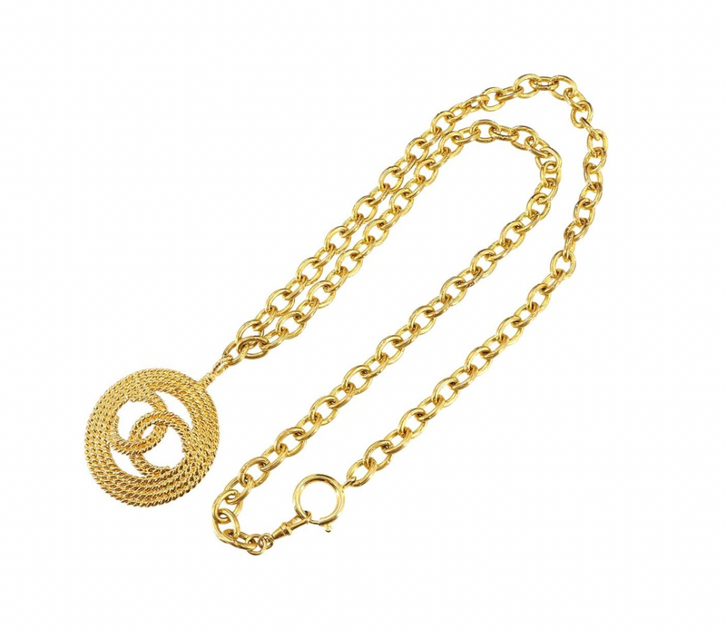 Chanel Coco Gold Metal CC Necklace