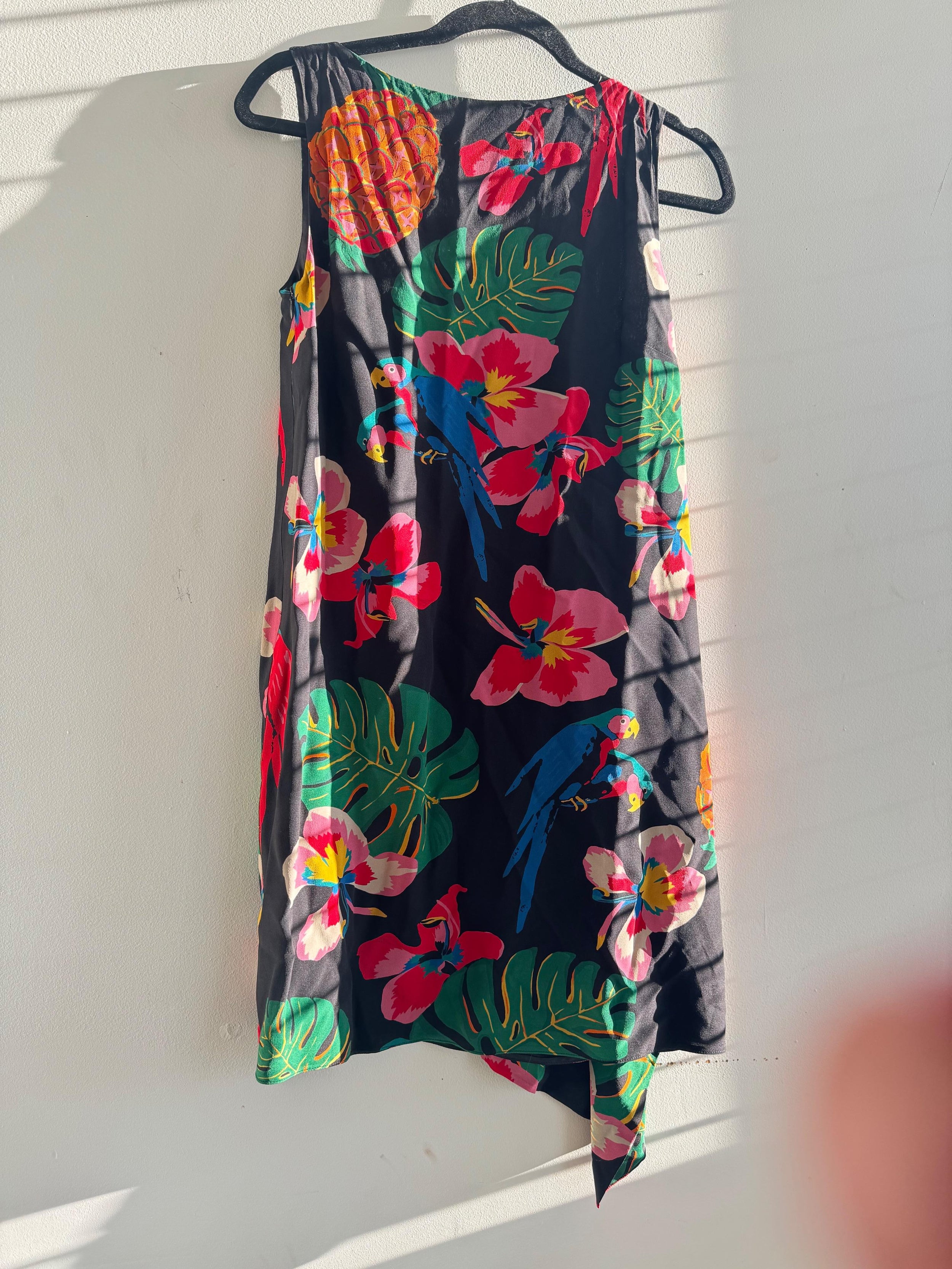 Valentino Floral Draped Mini Dress