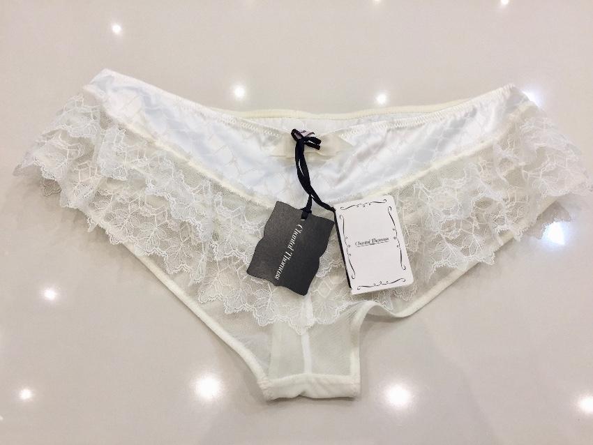 Chantal Thomass Leavers Lace & Satin Jacquard Froufrou Lingerie Set