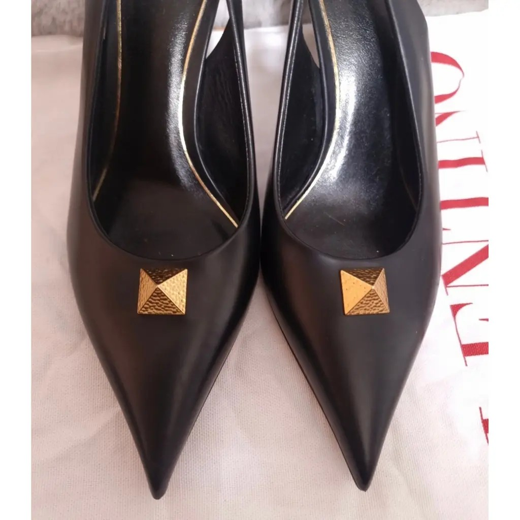 Valentino Black Slingback Heeled Sandals