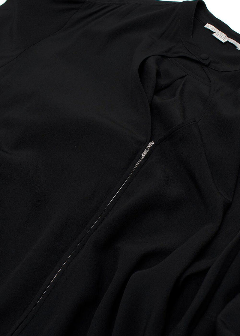 Stella McCartney Black Zip Through Silk Dress