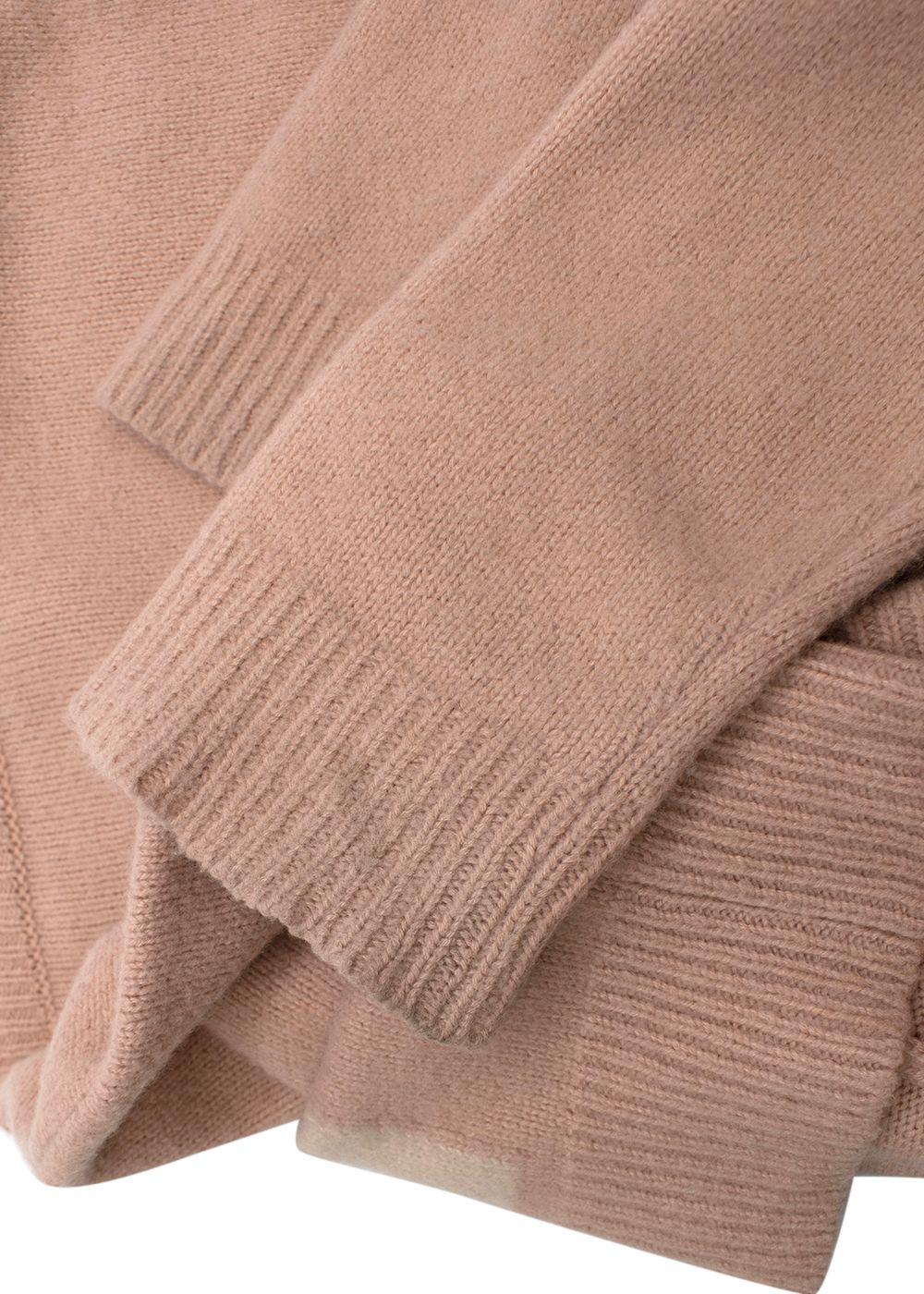 Dior Light pink square intarsia knit cashmere jumper
