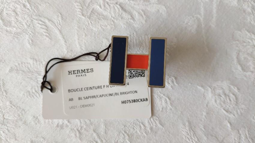 Hermes 24mm Reversible Belt with Tri-Colour H Buckle - Size 70