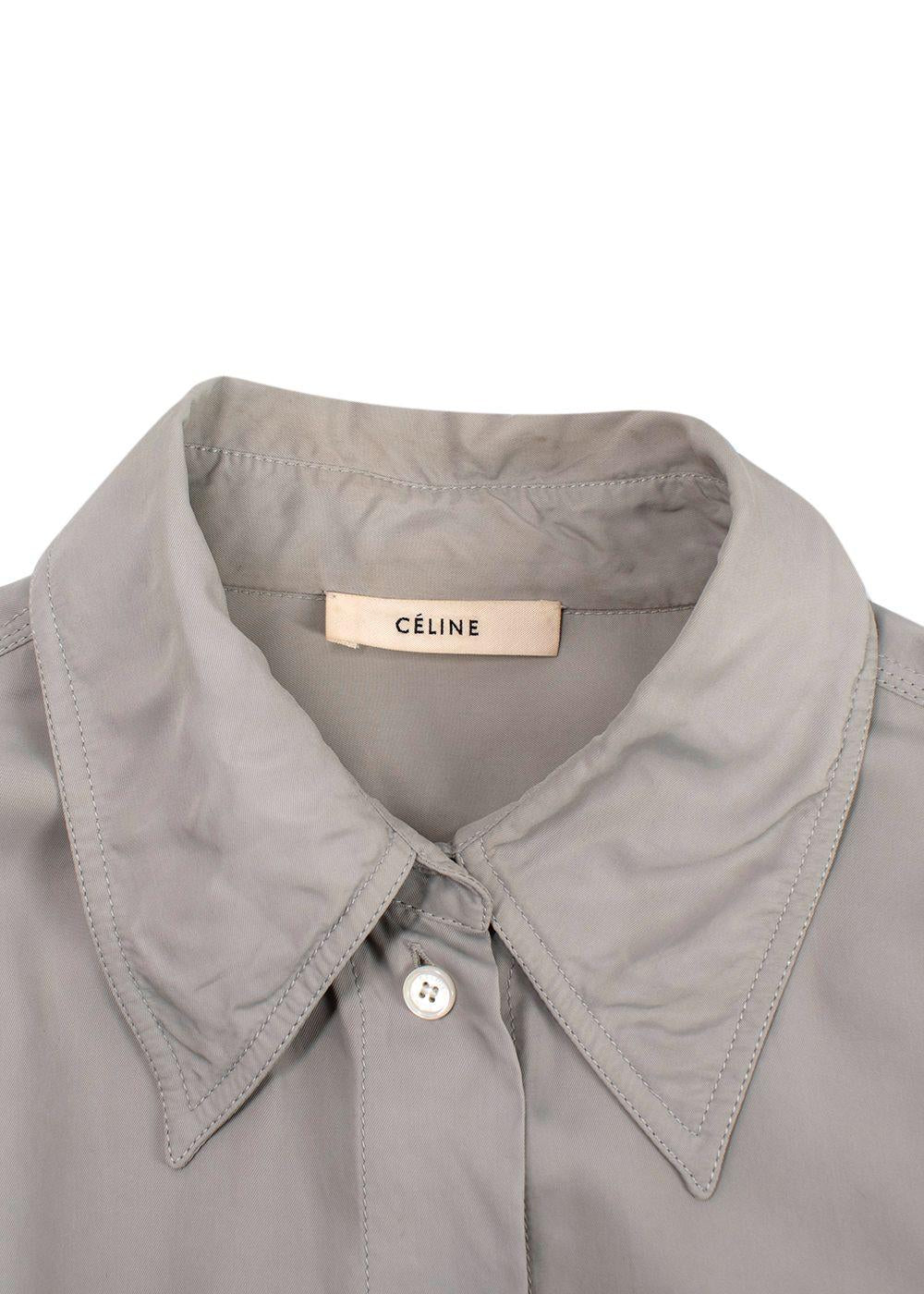 Celine Light Grey Oversized Shirt