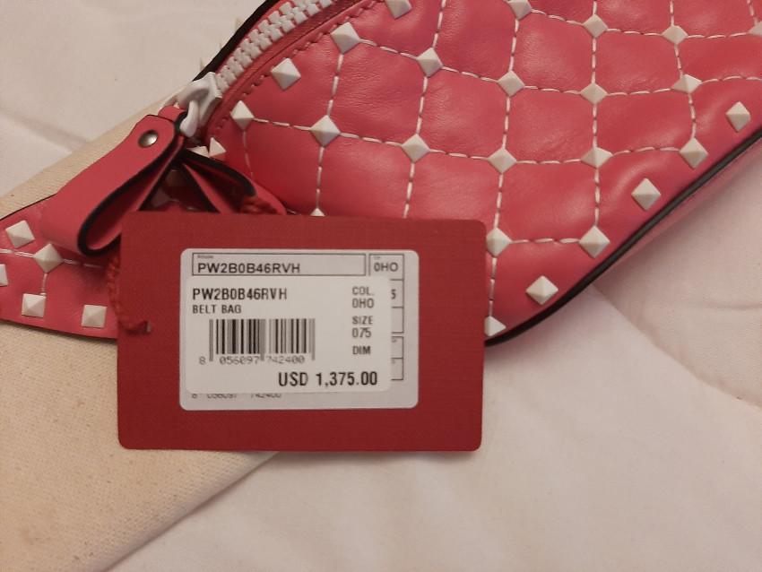 Valentino Pink Free Rockstud Belt Bag - Size Small