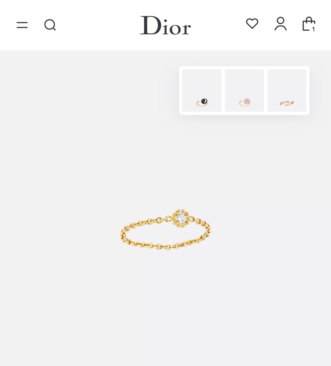 Dior Mimirose Diamond Chain Ring