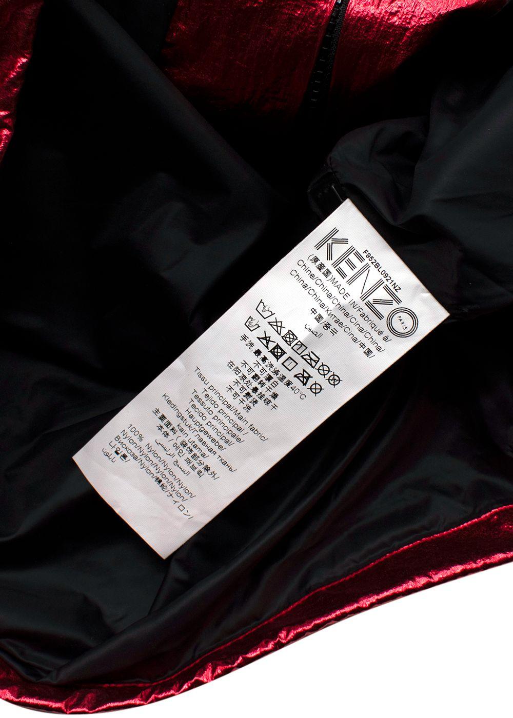 Kenzo Red Metallic Windbreaker Jacket