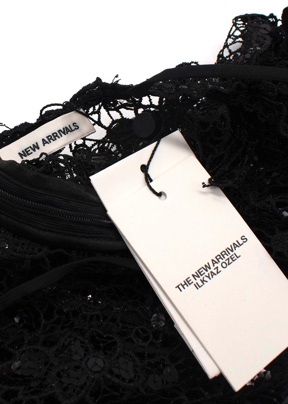 The New Arrivals Black Lace Embroidered Off the Shoulder Maxi Dress