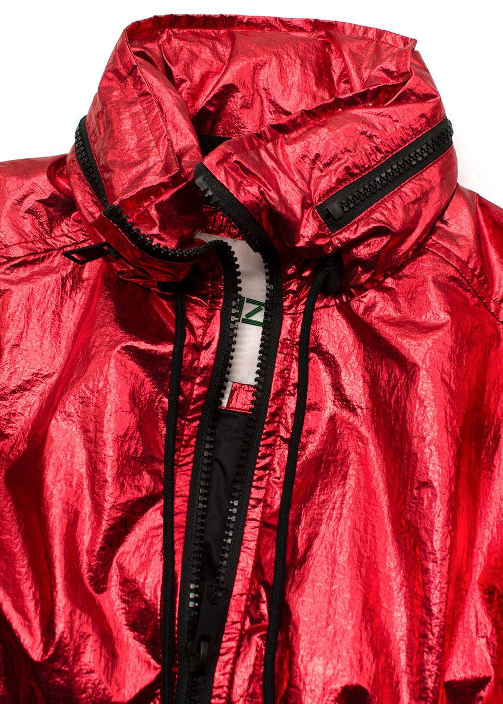 Kenzo Red Metallic Windbreaker Jacket