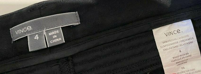 Vince Black High Waist Ankle Crop Pants