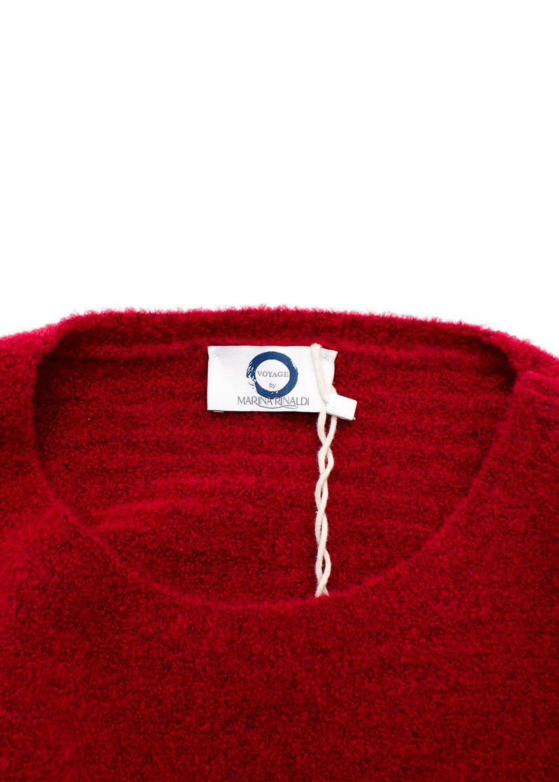 Marina Rinaldi Red Maglia Tricot Sweater