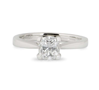 Bespoke Platinum Cushion Cut Diamond Ring