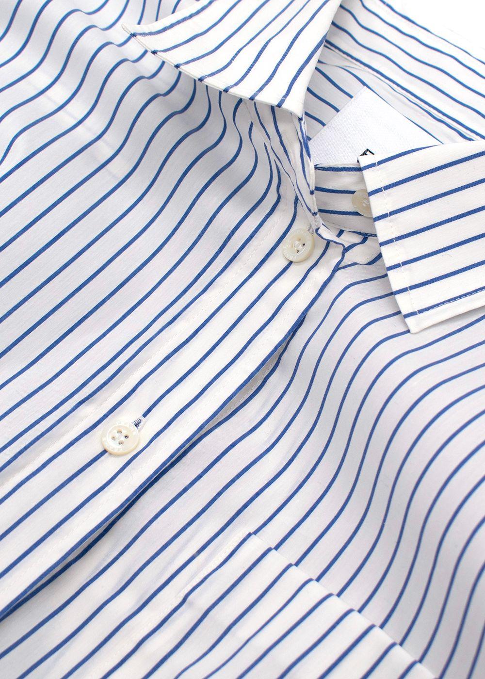 Frame Blue and White Pinstripe Shirt